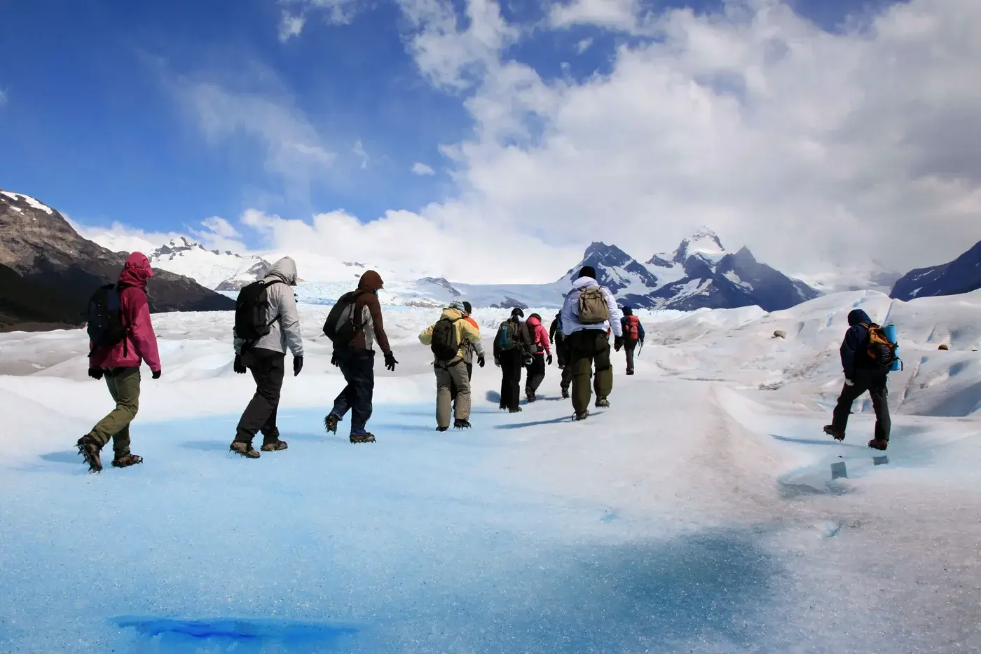 Trekking on a glacier in Patagonia